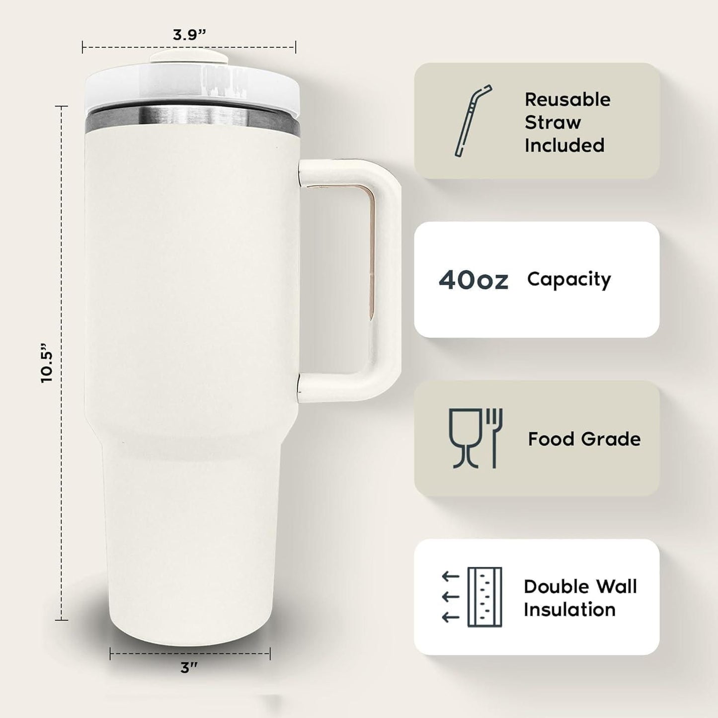 Tumbler with Lid and Straw