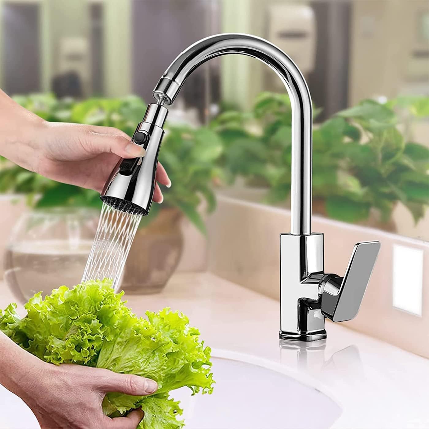 Triple-Mode Kitchen Sink Faucet