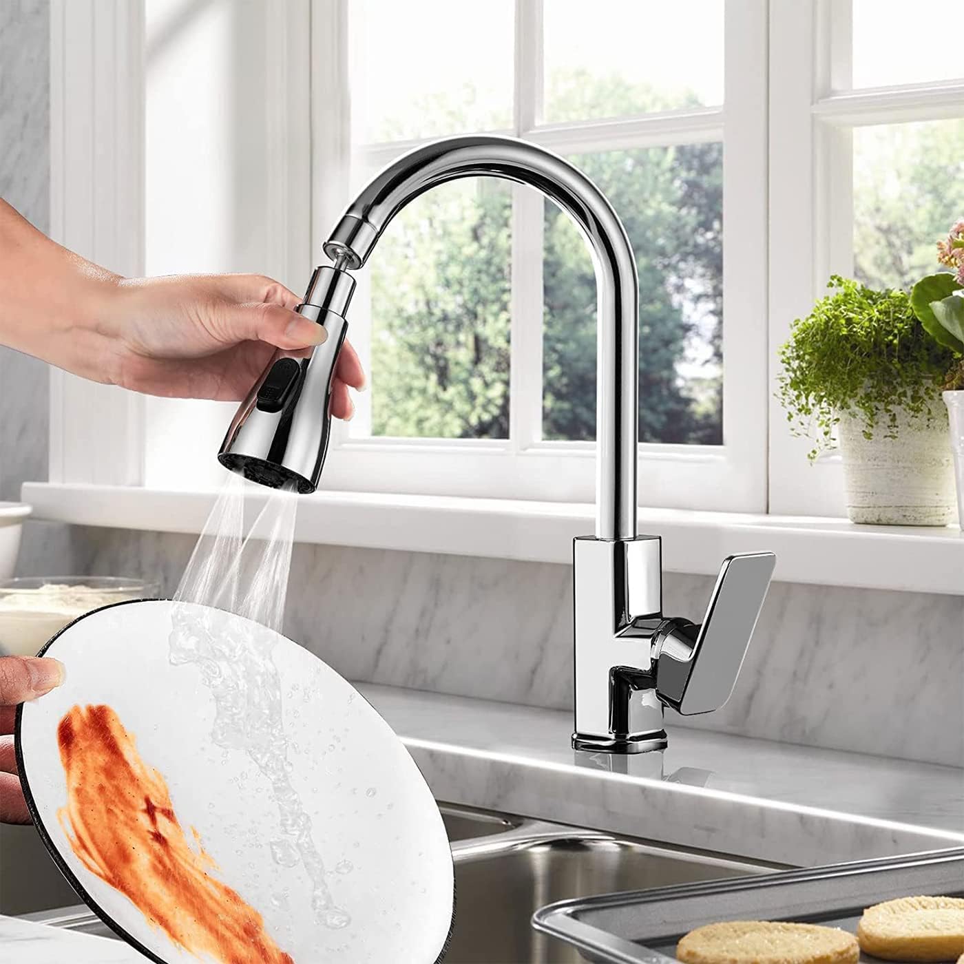 Triple-Mode Kitchen Sink Faucet